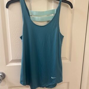Nike Blue Backless Tank Top Athletic Style